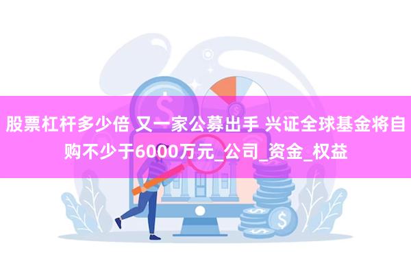 股票杠杆多少倍 又一家公募出手 兴证全球基金将自购不少于6000万元_公司_资金_权益