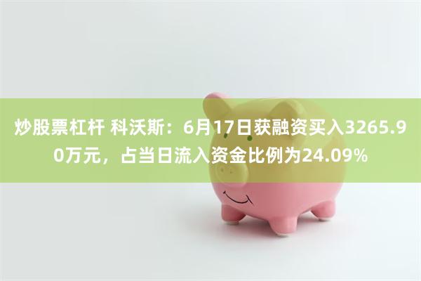 炒股票杠杆 科沃斯：6月17日获融资买入3265.90万元，占当日流入资金比例为24.09%