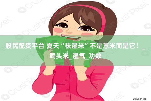 股民配资平台 夏天“祛湿米”不是薏米而是它！_鸡头米_湿气_功效